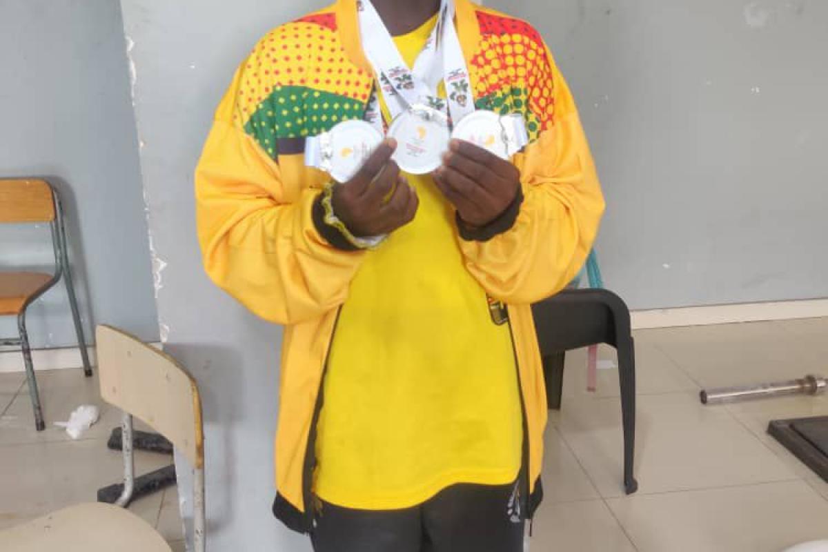 Luanda -Ghana’s Weightlifting Wonder,  Naa Aku Ansaba Tackey, wins 3 silver medals