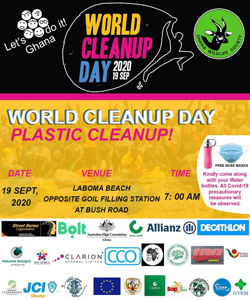 Let's do it Ghana to organize cleanup at Laboma Beach on Saturday September 19